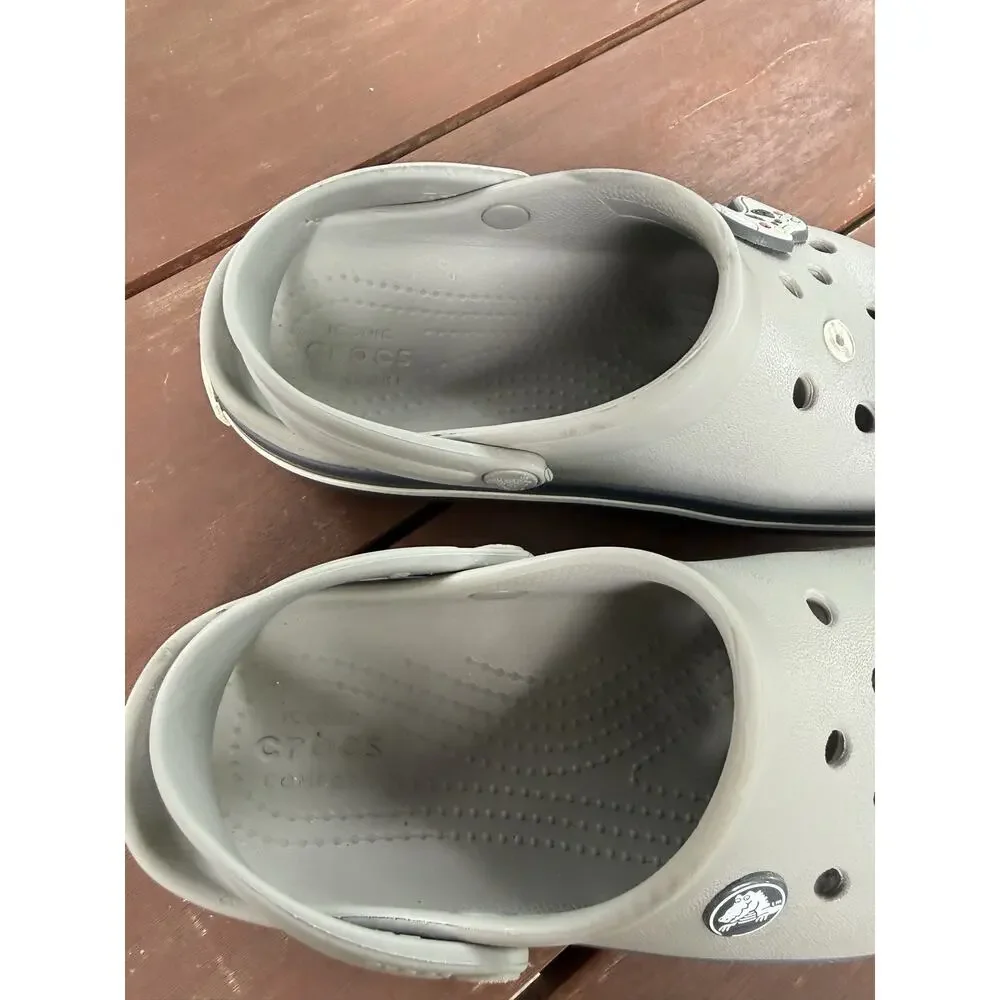 CROCS Unisex Kids Gray Slip On Rubber Shoes Clogs Size C12